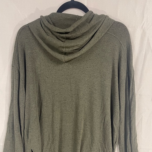 Mossimo lightweight hooded sweater dark green size large - Picture 2 of 3